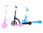 2-in-1 cross-country bike or scooter - black