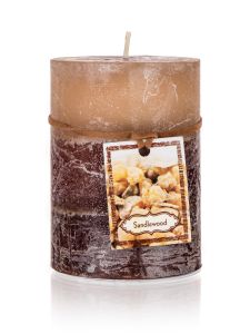 3-color candle 6,8x9,5cm Sandalwood