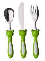3-piece cutlery set for children - frog