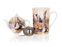 3-piece tea set LAVENDER VETRO is a traditional supplier of a wide range of goods in the Czech Republic, Slovakia, Poland and many other countries. It cooperates with all international trade networks, but also with many traditional retail and wholesale partners. Currently our assortment includes glassware, porcelain and ceramics, household goods, decorative articles, home textiles, furniture, tools, lighting, leisure and garden products. LAVENDER 3-piece tea set includes: 1x ceramic pot with a volume of 340 ml (height 10.8 cm, top diameter 7.6 cm, bottom diameter 6.5 cm), 1x stainless steel strainer, 1x tray under the strainer. Material: Ceramic / stainless steel Decor: Lavender Color: Cream