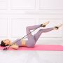 A bar with exercise bands - purple