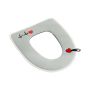 A charming toilet seat cover - grey
