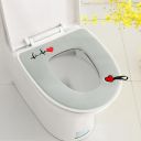 A charming toilet seat cover - grey