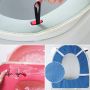 A charming toilet seat cover - red