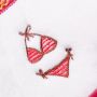 A charming toilet seat cover - white-red