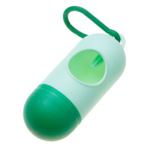 A container for pouches for dog droppings - dark green