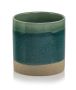 A cylindrical casing covered with a 13 cm dark colored glaze