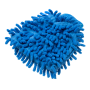 A microfiber glove for washing a car - blue