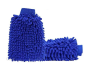 A microfiber glove for washing a car - dark blue
