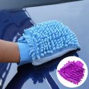 A microfiber glove for washing a car - purple