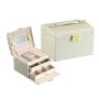 A multi-level casket, a jewelery box - beige