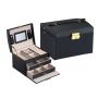 A multi-level casket, a jewelery box - black