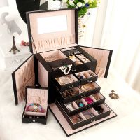 A multi-level casket, a jewelery box - black