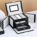A multi-level casket, a jewelery box - black