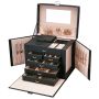 A multi-level casket, a jewelery box - black