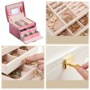 A multi-level casket, a jewelery box - dark pink