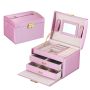 A multi-level casket, a jewelery box - light pink