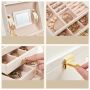 A multi-level casket, a jewelery box - white