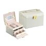 A multi-level casket, a jewelery box - white