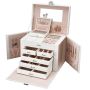 A multi-level casket, a jewelery box - white