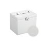 A multi-level casket, a jewelery box - white