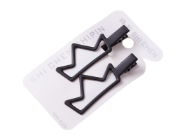 A set of 2 pieces hairpins "crown" - black
