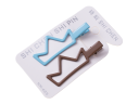 A set of 2 pieces hairpins "crown" - blue brown 