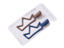 A set of 2 pieces hairpins "crown" - navy blue and brown