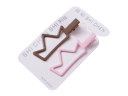 A set of 2 pieces hairpins "crown" - pink and brown