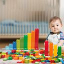 A set of 56 blocks for learning to count with 10 cards for learning the basics of counting