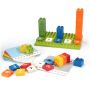 A set of 56 blocks for learning to count with 10 cards for learning the basics of counting