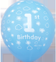A set of birthday balloons for a boy - blue
