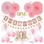 A set of birthday balloons for a girl - pink