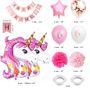 A set of birthday balloons for a girl - unicorn