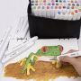 A set of double-sided markers 168 pcs.