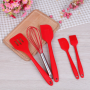 A set of kitchen utensils 5 elements - red
