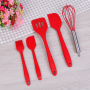 A set of kitchen utensils 5 elements - red