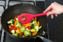 A set of kitchen utensils 5 elements - red