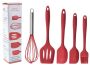 A set of kitchen utensils 5 elements - red