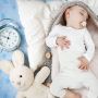 A sleeping bag for a stroller with rabbit ears - white
