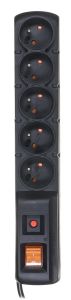 ACAR F5 power extension 1.5 m 5 AC outlet(s) Indoor Black
