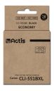 Actis KC-551Bk ink for Canon printer; Canon CLI-551Bk replacement; Standard; 12 ml; black (with chip)