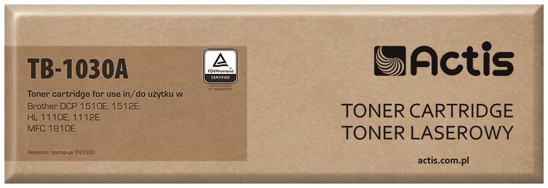 Actis TB-1030A toner for Brother printer; Brother TN-1030 replacement; Standard; 1000 pages; black