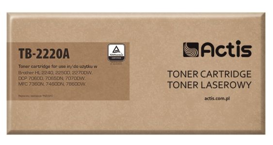 Actis TB-2220A toner fpr Brother printer; Brother TN2220 replacement; Standard; 2600 pages; black