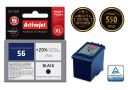 Activejet AH-56R ink for HP printer, HP 56 C6656A replacement; Premium; 25 ml; black