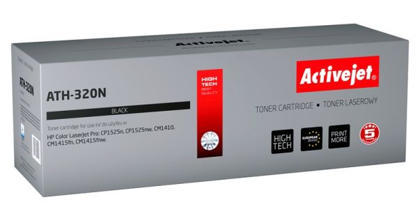 Activejet ATH-320N toner for HP printer; HP 128A CE320A replacement; Supreme; 10000 pages; black