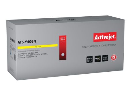 Activejet ATS-Y406N toner for Samsung printer; Samsung CLT-Y406S replacement; Supreme; 1000 pages; yellow