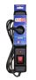 Activejet COMBO 3GN 3M black power strip with cord