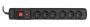 Activejet COMBO 6GN 3M black power strip with cord