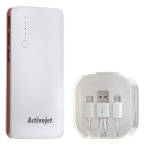 Activejet PowerBank 10000mAh + kabel